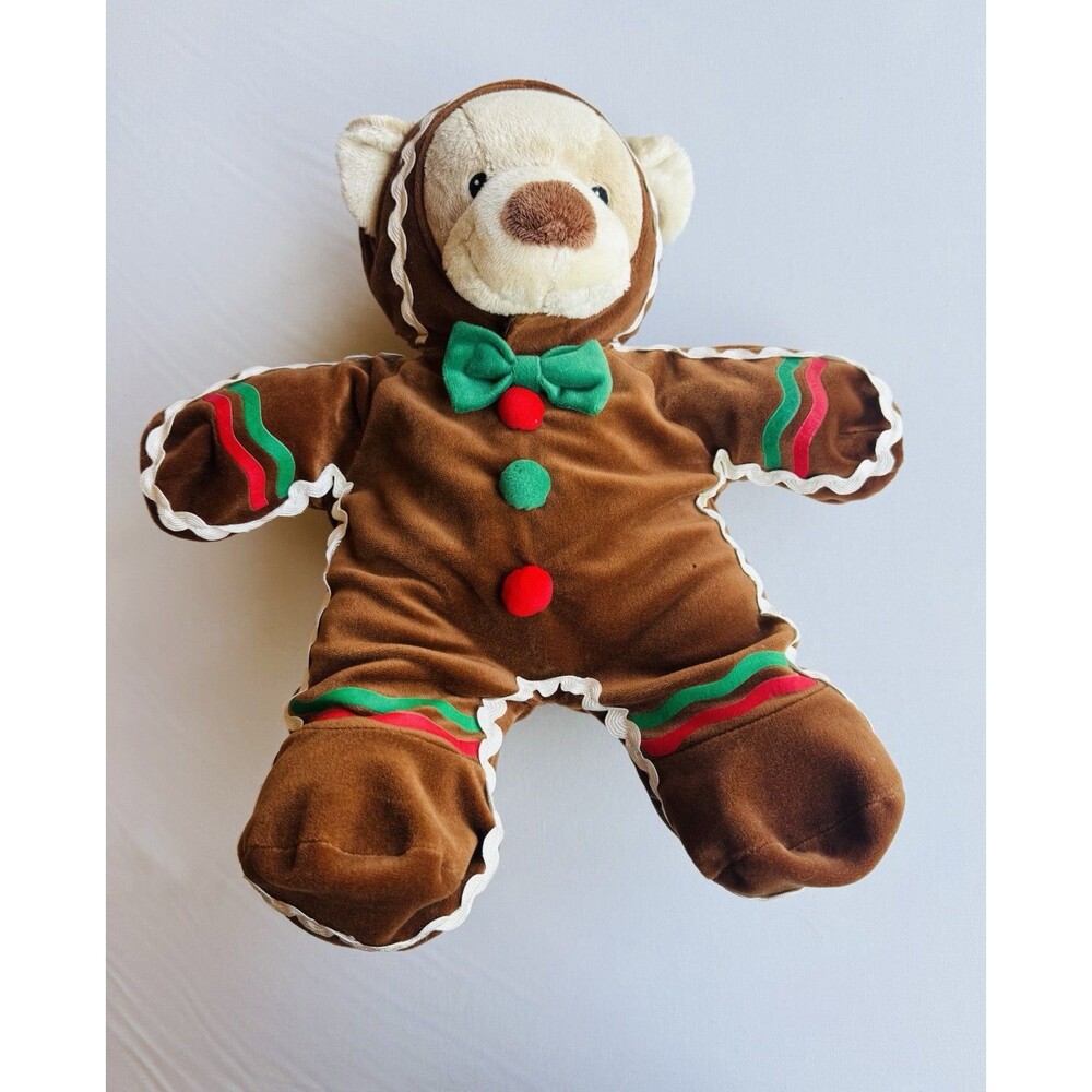 Build A Bear Workshop Teddy Bear in Gingerbread Man Costume Outfit Plush Xmas